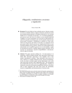 Oligopolio, rendimientos crecientes y regulación1