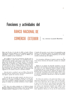 Funciones y actividades del BANCO NACIONAL DE COMERCIO