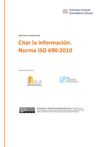 Citar la información. Norma ISO 690:2010