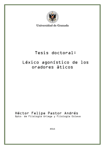 Tesis doctoral: Léxico agonístico de los oradores áticos