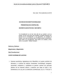 Acción de inconstitucionalidad contra decreto de FIV