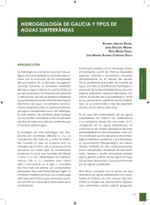 hidrogeología de galicia y tipos de aguas subterráneas