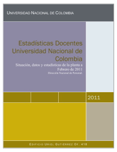 Estadísticas Docentes Universidad Nacional de Colombia