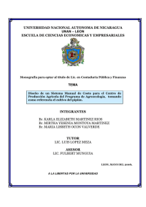 UNIVERSIDAD NACIONAL AUTONOMA DE NICARAGUA UNAN