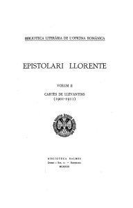 pdf Epistolari Llorente. Volum II. Cartes de llevantins (1901