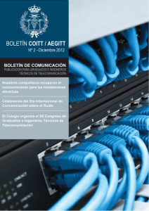 BOLETÍN COITT / AEGITT - Colegio Oficial de Ingenieros Técnicos