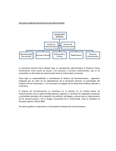 Estructura orgánica-funcional de la Secretaría General La