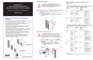 Symmetra LX Guía de instalación eléctrica SAI para montaje en