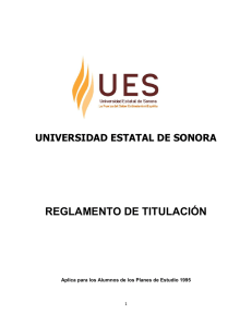 reglamento de titulación - Universidad Estatal de Sonora