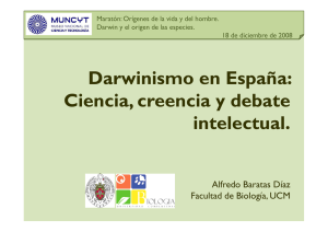 Darwinismo en España - Universidad Complutense de Madrid