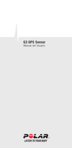 Polar G3 GPS Sensor Manual del Usuario