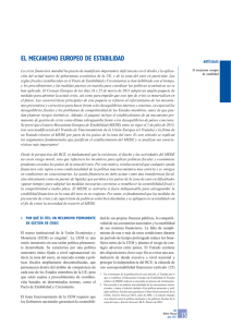 Boletín Mensual. Julio 2011. El mecanismo europeo de estabilidad