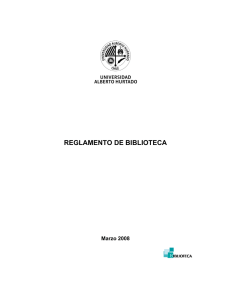 Reglamento de Biblioteca - Universidad Alberto Hurtado