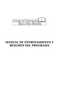 manual de entrenamiento y resumen del programa