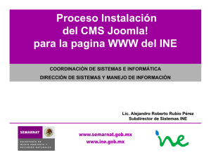 Proceso Instalación del CMS Joomla! para la pagina WWW del INE