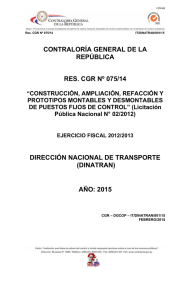 Informe Final Res. CGR Nº 075/2014, DINATRAN