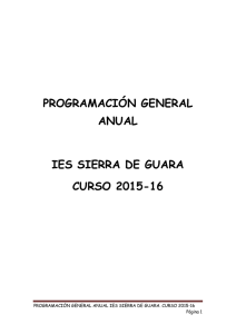 programación general anual ies sierra de guara curso 2015-16