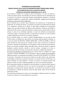 INTENDENCIA DE MONTEVIDEO REMATE OFICIAL Nº571/2015