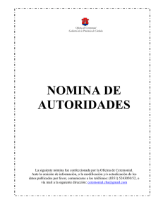 nomina de autoridades - Gobierno de la Provincia de Córdoba