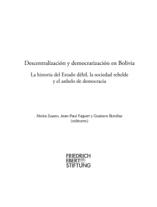 Descentralización y democratización en Bolivia