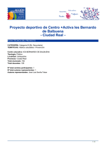 Proyecto deportivo de Centro +Activa Ies Bernardo de Balbuena