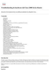 Troubleshooting de hardware del Cisco 2800 Series Router