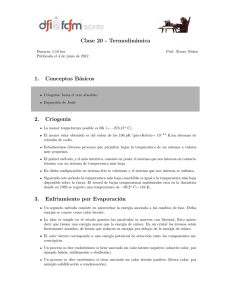 Clase 20 - Termodinámica 1. Conceptos Básicos 2 - U