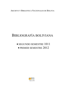 bibliografía boliviana - Asociacion de Estudios Bolivianos / Bolivian