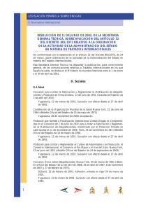 resolución de 11 de junio de 2001, de la secretaría general técnica