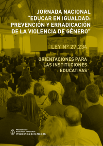 jornada nacional “educar en igualdad: prevención y erradicación de