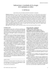 Indicaciones y resultados de la cirugía de la epilepsia en niños