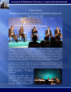 Honduras participa en encuentro ministerial Alianza del Pacífico en