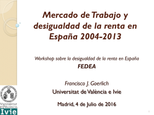 Mercado de Trabajo y desigualdad de la renta en España 2004-2013