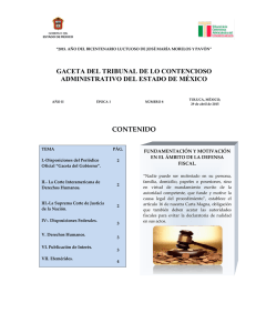 Gaceta número 8-2015 - Tribunal de lo Contencioso Administrativo
