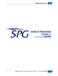 curriculum spg sa 2014 - SPG Sistema de Productividad y Gestión SA