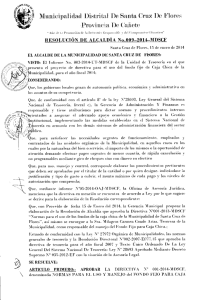 RESOLUCION DE ALCALDIA No. 009-2014