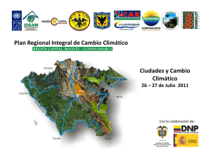 Plan Regional Integral de Cambio Climático Ciudades y Cambio