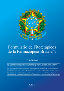 Formulario de Fitoterápicos de la Farmacopéia Brasileña
