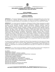 Reglamento Interior de la Junta Local de Conciliación y Arbitraje del