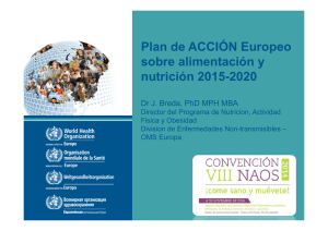 Plan de ACCIÓN Europeo sobre alimentación y nutrición 2015-2020