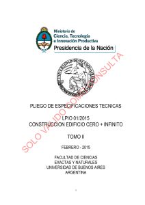 Pliego de especificaciones técnicas tomo II