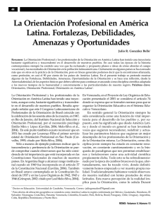 La Orientación Profesional en América Latina. Fortalezas