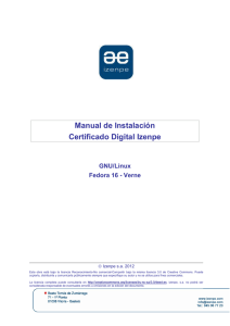Guía de instalación de Certificado digital IZENPE para Fedora 16