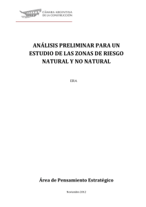 análisis preliminar para un estudio de las zonas de riesgo natural y