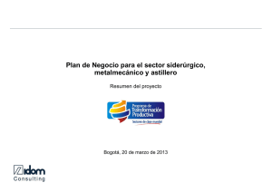 Presentación Plan de Negocios del Sector Metalmecánico