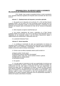 ordenanza plusvalia - Ayuntamiento de Morales del Vino