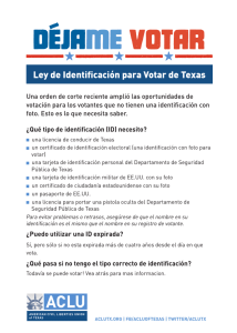 Ley de Identificación para Votar de Texas