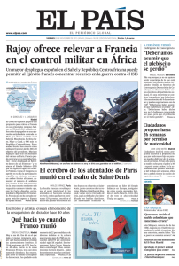 Rajoy ofrece relevar a Francia en el control militar en África