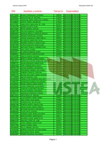 Lista de colores Infantil