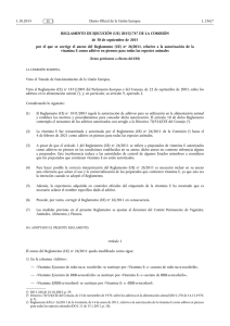 REGLAMENTO DE EJECUCIÓN (UE) 2015/ 1747 DE LA COMISIÓN